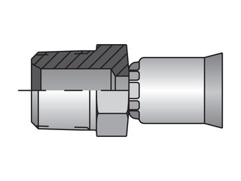 10191N-4-4C Parkrimp Permanent Male NPTF Pipe - Rigid - Straight 10191N-4-4C 91N Series 10191N