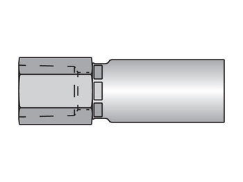 10255-4-4 Parkrimp Permanent Female NPTF Pipe - Rigid - Straight 10255-4-4 55 Series 10255