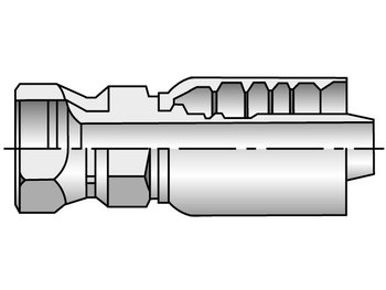 10677-24-24 Parkrimp Permanent Female JIC 37° - Swivel - Straight 10677-24-24 77 Series 10677