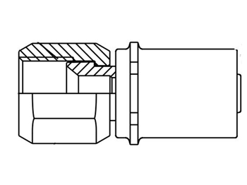 10694-12-12 Parkrimp Permanent Female JIC 37° - Swivel - Straight 10694-12-12 94 Series 10694