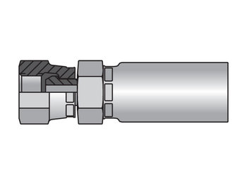 10756-4-4 Parkrimp Permanent Female NPSM Pipe - Swivel - Straight (60° Cone) 10756-4-4 56 Series 10756