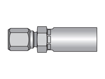 11156-6-6 Parkrimp Permanent Male Ferulok Flareless-Rigid-Straight (24° Cone with Nut and Ferrule) 11156-6-6 56 Series 11156