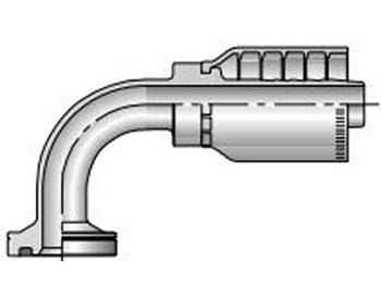 16N78-20-20 Parkrimp Permanent SAE Code 62 Flange Head - 90° Elbow 16N78-20-20 78 Series 16N78