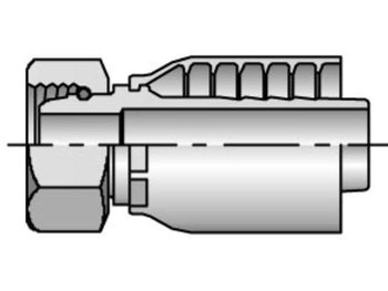 19243-6-6 Parkrimp Permanent Female BSP Parallel Pipe - Swivel - Straight (60° Cone) 19243-6-6 43 Series 19243