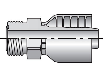 1J077-16-16 Parkrimp Permanent Male Seal-Lok - Rigid - Straight (with O-Ring) 1J077-16-16 77 Series 1J077