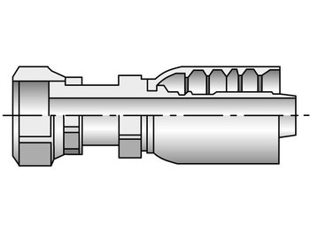 1JS77-20-20-ZJ Parkrimp Permanent Female Seal-Lok - Swivel - Straight - Long 1JS77-20-20-ZJ 77 Series 1JS77
