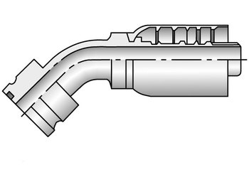 1X777-20-20 Parkrimp Permanent Flange – 45° Elbow – Full flange system for Code 61 or Code 62 1X777-20-20 77 Series 1X777