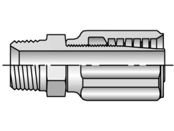 20142-4-6 Field Attachable Shell & Nipple Male NPTF Pipe - Rigid - Straight 20142-4-6 42 Series 20142