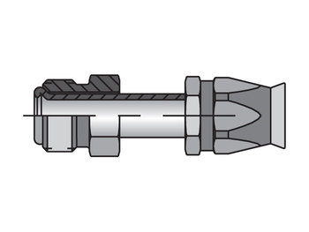 22890-8-8 Field Attachable Shell & Nipple Male Inverted SAE 45° - Swivel - Straight 22890-8-8 90 Series 22890