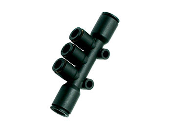 Union Multiple Tee Push-to-Connect Instant Pneumatic Fitting Prestolok Composite 24PLP - Inch