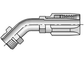 26720-8-8 Field Attachable Shell & Nipple Male Inverted SAE 45° - Swivel - 45° Elbow 26720-8-8 20 Series 26720