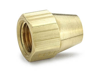 41FS-6 Parker 45° Flare Brass Short Nut - Ref. SAE J512 and J513 010110 41FS-6 Short Nut 41FS