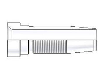 6822-4-4NB Field Attachable Nipple Female JIC 37° - SAE 45° Dual Flare - Swivel - Straight 6822-4-4NB 22 Series 6822