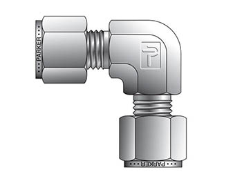 6EE6-B Instrumentation Tube Fitting - 90° Elbow Union Elbow for use with Inch Tubing 6EE6-B A-LOK Inch Tube Union Elbow - EE