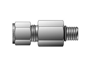 6-6 ZH3LA-316 A-LOK Inch Tube Long Male Connector SAE/MS Straight Thread - ZH3LA