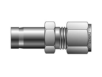 2TUR4-316 Instrumentation Tube Fitting - Straight Tube End Reducer for use with Inch Tubing 2TUR4-316 A-LOK Inch Tube Tube End Reducer - TUR