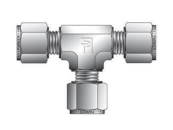 ETM4-316 Instrumentation Tube Fitting - Tee Union Tee for use with Metric Tubing ETM4-316 A-LOK Metric Tube Union Tee - ETM
