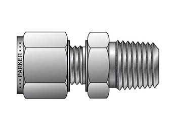 M3MSC1/8N-316 A-LOK Metric Tube NPT Male Connector - MSC