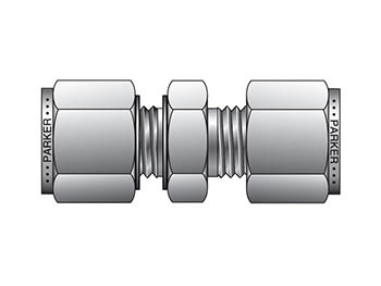 M6RUM4-316 Instrumentation Tube Fitting - Straight Reducing Union for use with Metric Tubing M6RUM4-316 A-LOK Metric Tube Reducing Union - RUM