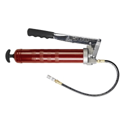 500-E.ALE Alemite Professional Series Grease Guns are designed to consistently deliver excellent performance, and are known for their reliability and durability. Available with 16 ounce or 24 ounce cylinder capacity. 500-E.ALE Lever Action Grease Gun with Hose