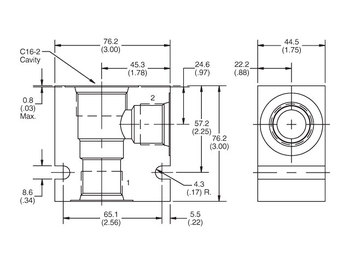 B16-3-A16T B16 Series Cartridge Valve Body B16-3-A16T B16 Valve Body
