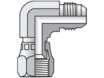 6 C6X-S Triple-Lok - Swivel Nut Elbow 37° Flare / 37° Swivel 6 C6X-S Triple-Lok 37° 90° Elbow C6X