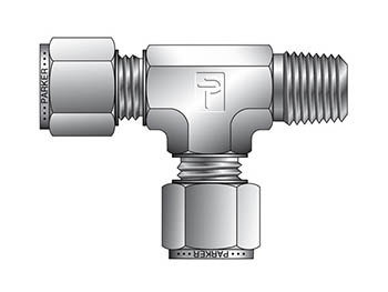 RBZ 12-3/8-12-SS Instrumentation Tube Fitting - Male Tee NPT Male Tee for use with Metric Tubing RBZ 12-3/8-12-SS CPI Metric Tube NPT Male Tee - RBZ