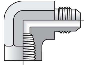12 DTX-S Triple-Lok - Female Elbow 37° Flare / NPTF 12 DTX-S Triple-Lok 37° 90° Elbow DTX
