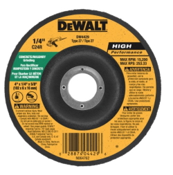 DW4551 DeWALT, 4-1/2" X 1/4" X 5/8" - MASONARY