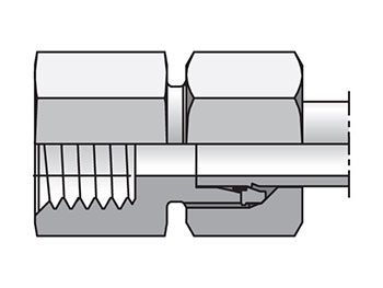 GAI10LRCF EO/EO-2 Straight, Female Connector - 24° Flareless / BSPP GAI10LRCF EO/EO-2 Straight, Female Connector - GAI-R
