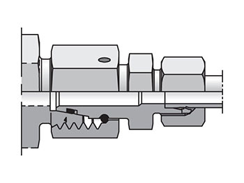 RED22/12LCF EO/EO-2 Straight Swivel, Tube End Reducer - RED