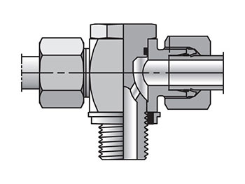 TH25SRKDSCF EO/EO-2 Tee, High Pressure Banjo - TH-R-KDS