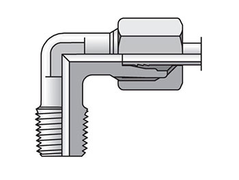 WE12S3/8NPTCF EO/EO-2 90° Elbow, Male Connector - WE-NPT