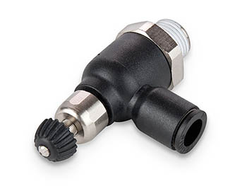 FCC731-6-4 Tube to Male Push-to-Connect Flow Control Valve FCC731-6-4 Prestolok Compact Banjo Flow Control - Meter Out - FCC731