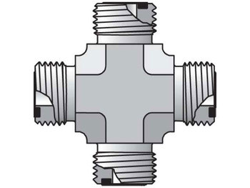 4 KLO-S Seal-Lok - Union Cross ORFS (all four ends) 4 KLO-S Seal-Lok ORFS Cross KLO