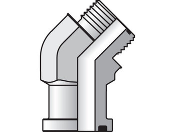 16 LOVQ1-S Seal-Lok - Code 62 Flange 45° Elbow Code 62 / ORFS 16 LOVQ1-S Seal-Lok Flange 45° Flange Adapter LOVQ