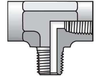 1/2 MMS-S Male Branch Tee NPTF (all three ends) 1/2 MMS-S Pipe & Port Tee MMS