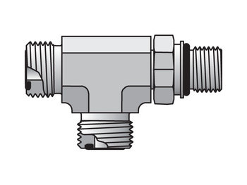 4M12R87OMLOS Seal-Lok ORFS Tee R87OMLO