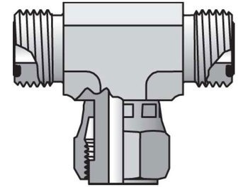 6 S6L-S Seal-Lok - Swivel Nut Branch Tee ORFS / ORFS / ORFS Swivel 6 S6L-S Seal-Lok ORFS Tee S6LO