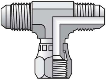 6 S6X-S Triple-Lok - Swivel Nut Branch Tee 37° Flare / 37° Flare / 37° Swivel 6 S6X-S Triple-Lok 37° Tee S6X