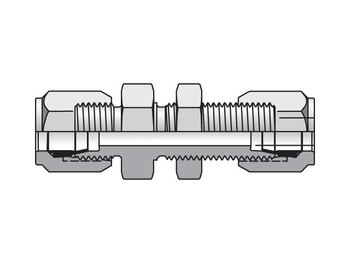 4 WBU-S Bulkhead Union Flareless / Flareless 4 WBU-S Ferulok Straight WBU