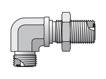 16WEMLOS Seal-Lok - Bulkhead Union Elbow – mm Hex ORFS / ORFS 16WEMLOS Seal-Lok ORFS 90° Elbow WEMLO