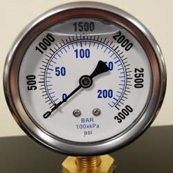 3000PSI 2.5'' liquid filled gauge