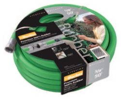 RGR5825 Crimped-on Crush Resistant Nickel Plated Brass, Male x Female Garden Hose Thread Couplings RGR5825 Premium Rubber Garden Hose