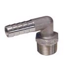 Stainless Steel Male NPT x Hose Barb 90° Elbow