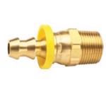 Male NPTF Swivel x Push-on Hose Barb Brass