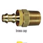 Male NPT x Push-on Hose Barb Brass Cap Option