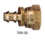 Female NPSM Swivel x Push-on Hose Barb Gasket Seat Brass Cap Option