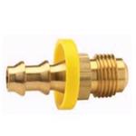 Male 45° SAE Swivel x Push-on Hose Barb Brass