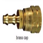 Female 45° SAE Swivel x Push-on Hose Barb Brass Cap Option